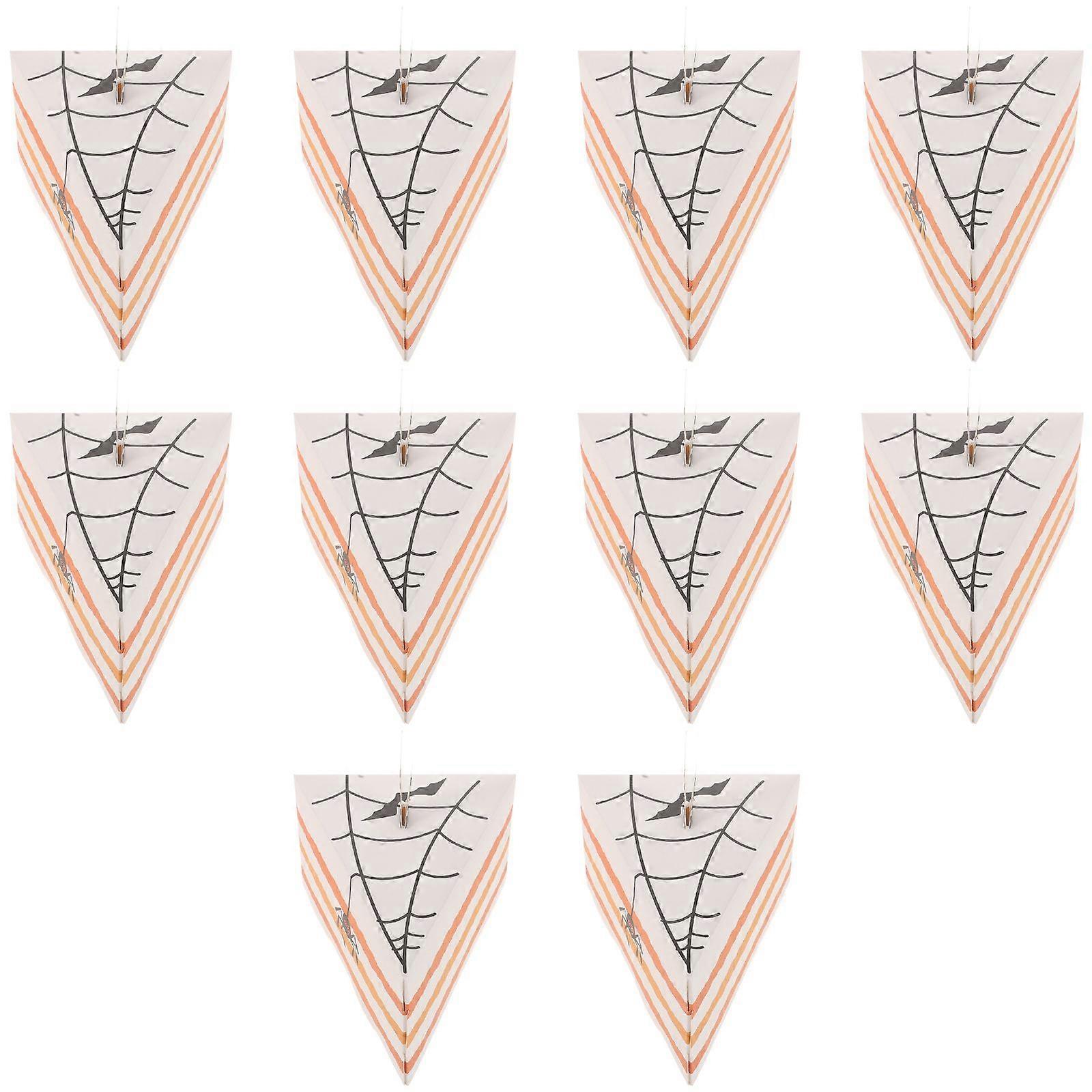 10pcs Triangle Shaped Candy Boxes Triangle Shaped Baking Goods Boxes Halloween Party Favors Packing Boxes Chocolate Containers