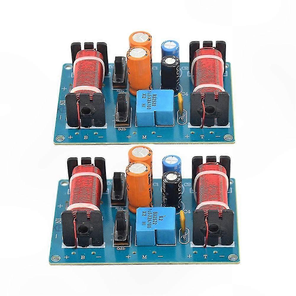 2-Pack 150W 3-Way Audio Speaker Crossover for Treble Midrange Bookshelf Car Systems Frequency Divider Filter