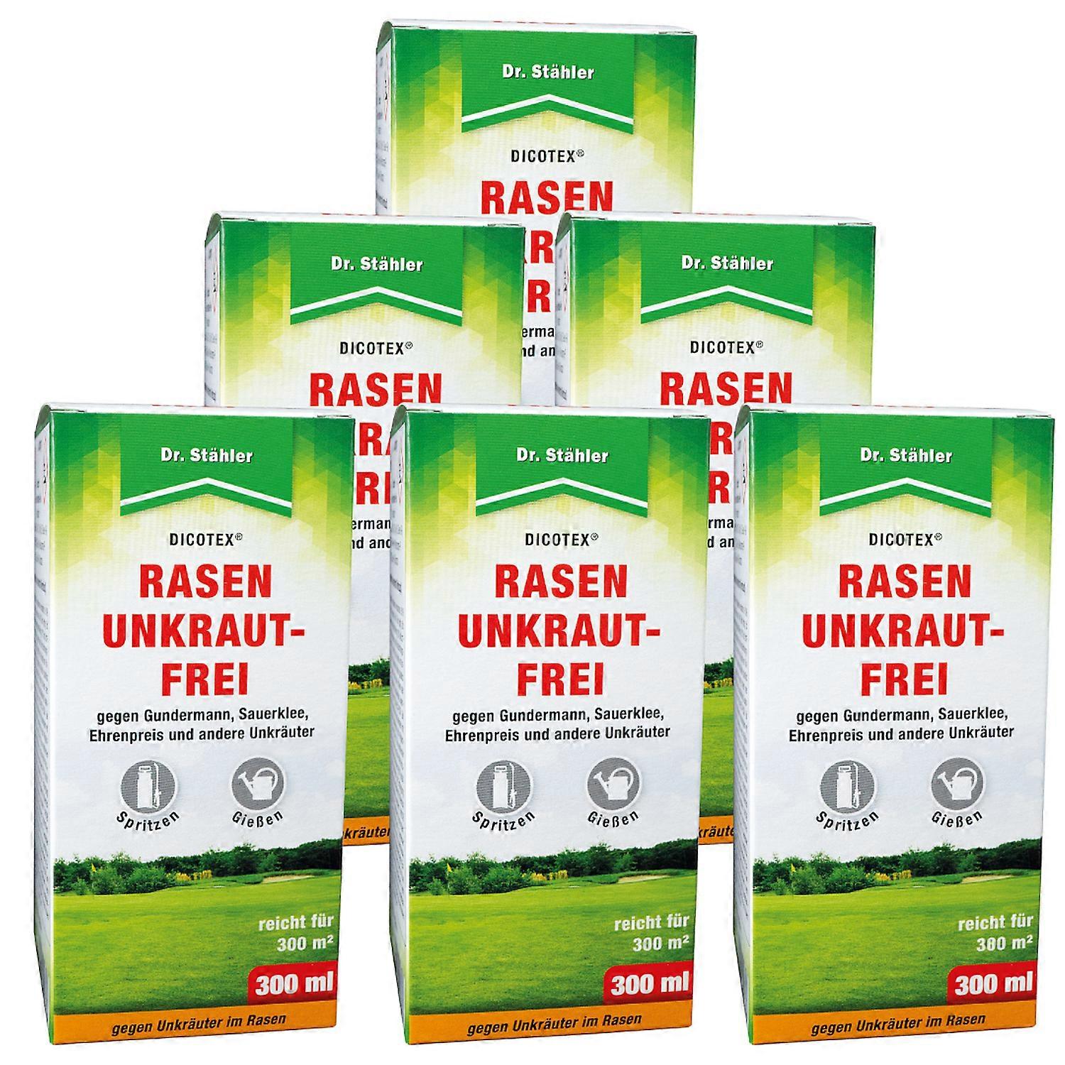 6 x DR. STÄHLER Dicotex® Lawn Weed Free, 300 ml