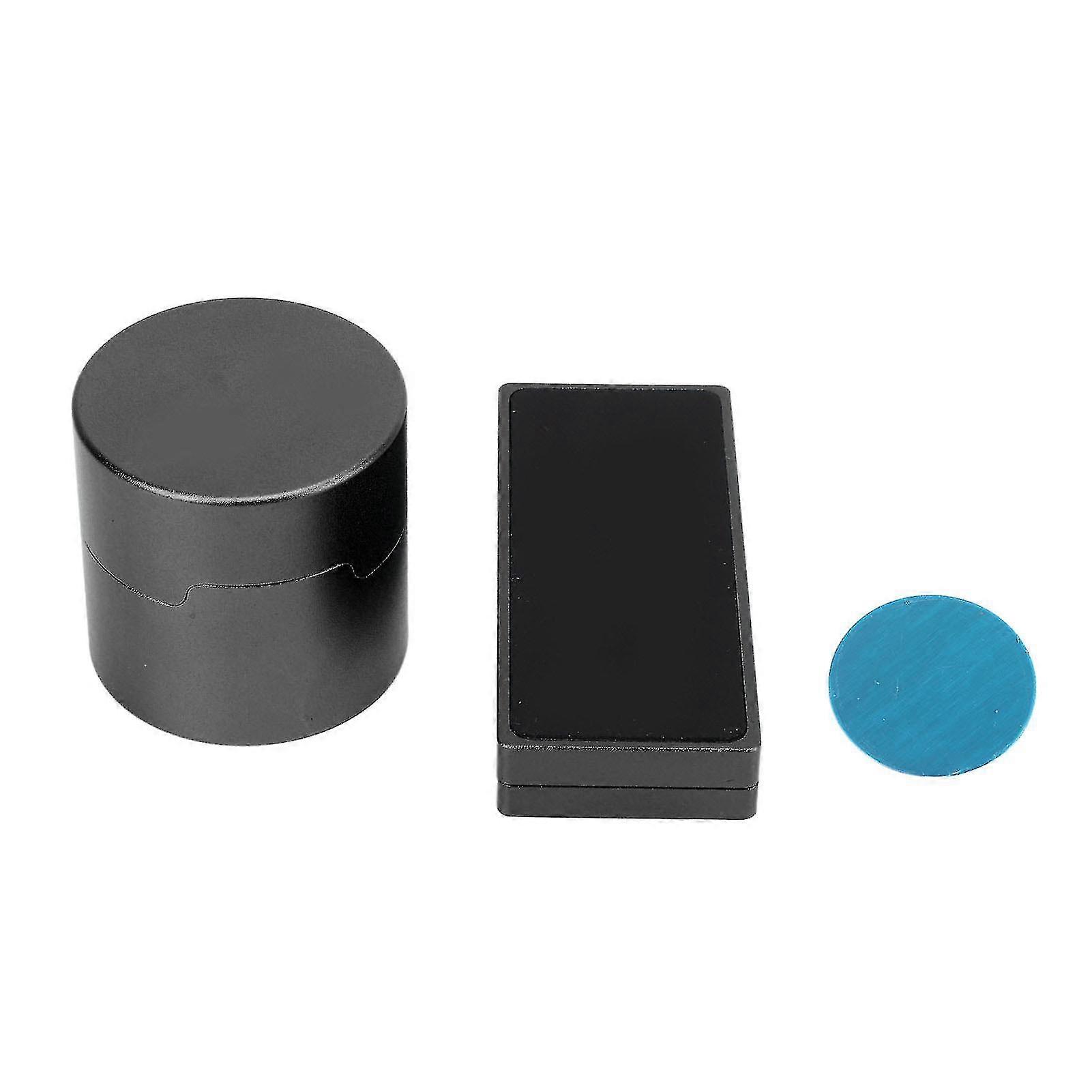 Aluminium Alloy Magnetic Billiard Chalk Holder with Fixed Clip - Portable Snooker Cue Chalk Box - Black 2025