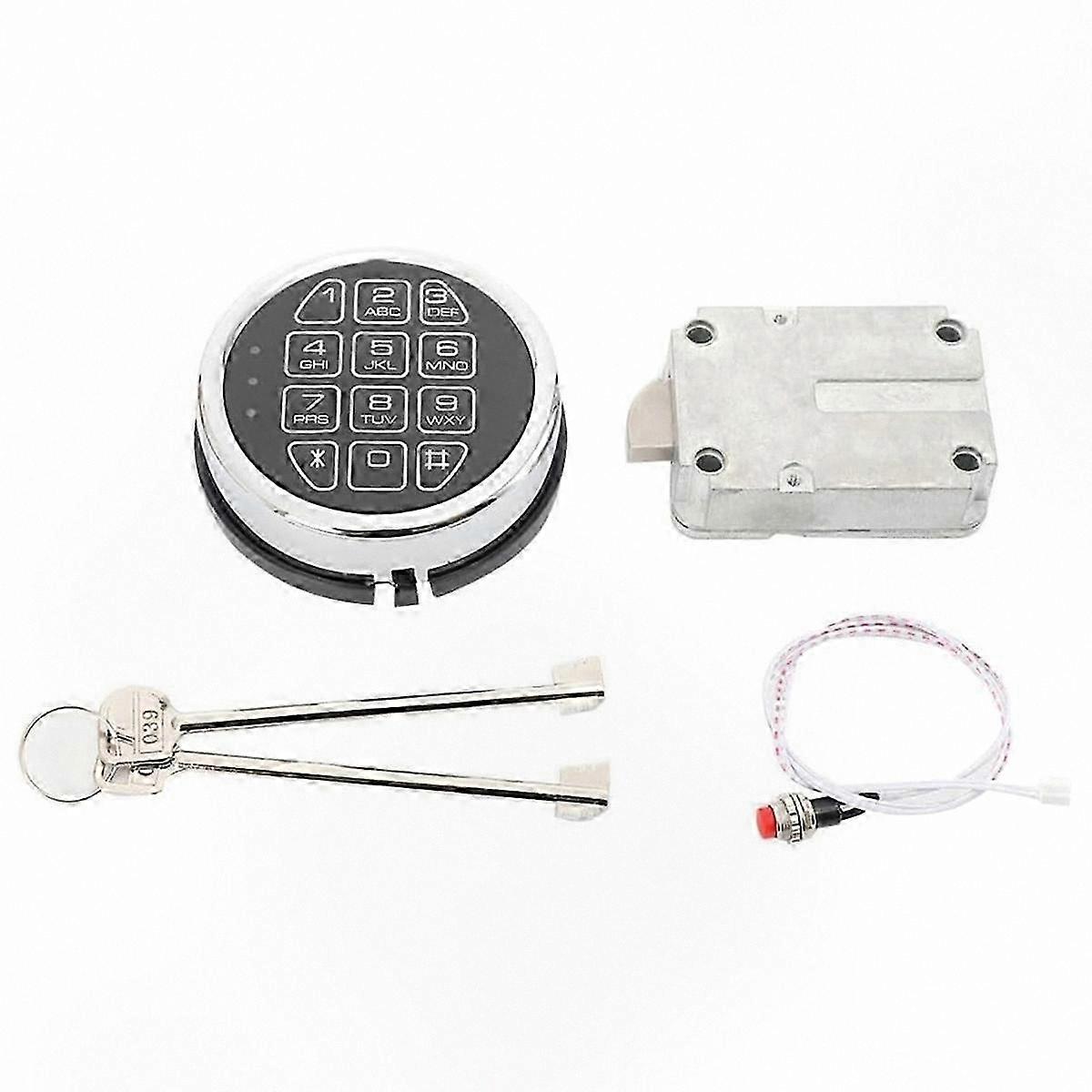 Fireproof Digital Safe with Override Keys and Chrome Keypad, Secure Storage Solution