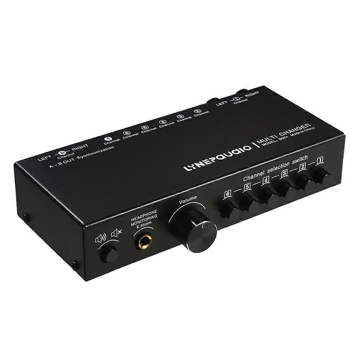 6 Input 3 Output Audio Signal Selector Switcher Balanced Line Selector Active Speaker Volume Contr