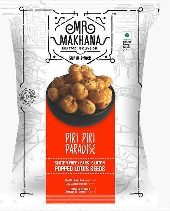 Mr Makhana Piri Paradise Popped Lotus Seeds 75g - 6 Pack