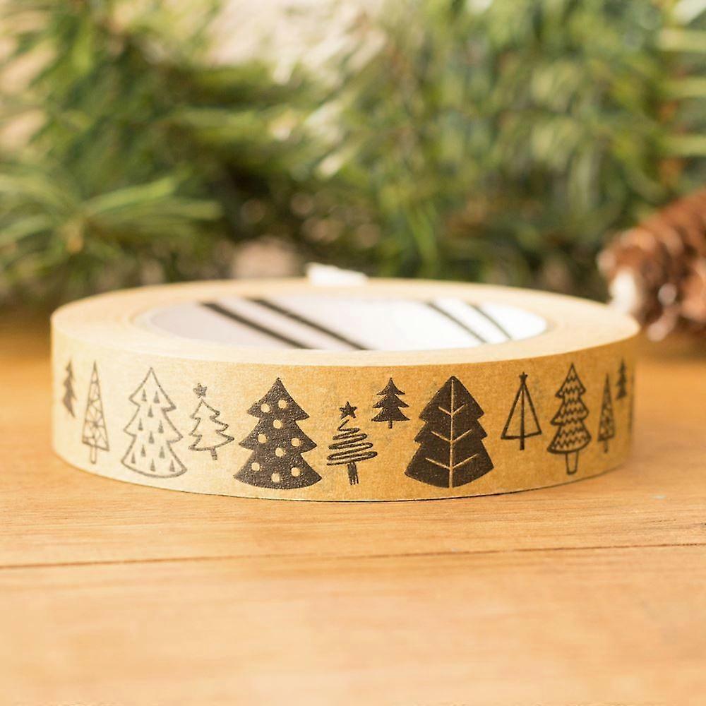 Kraft Brown Christmas Tree Paper Tape 50m