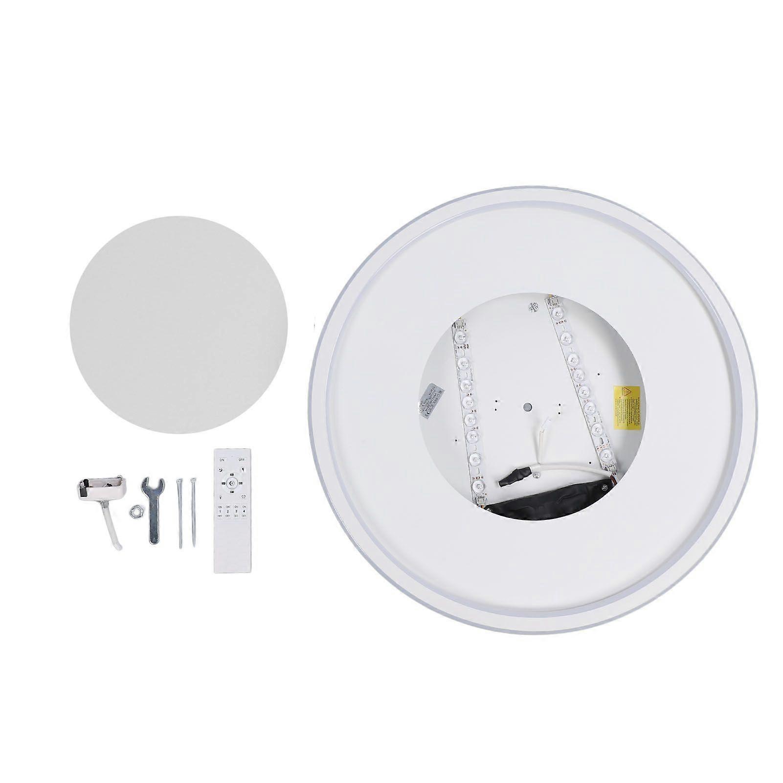 Dimmable LED Ceiling Light 3 Color Round Ceiling Mount Light Fixture with Remote Control for Dining Living Room Bedroom Office Hotel White Frame