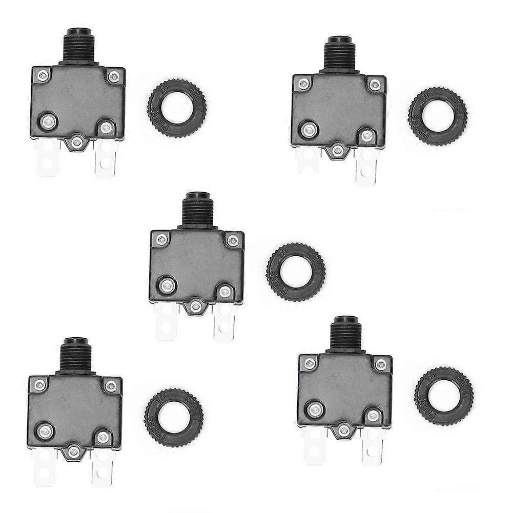 5pcs Electric Air Compressor Circuit Breaker Overload Over Current Protection Switch15A