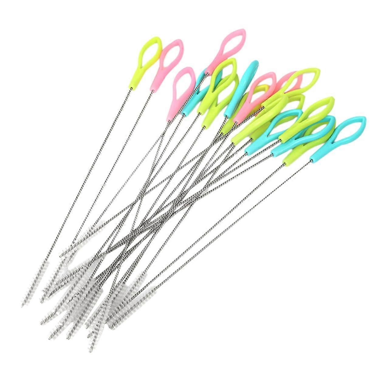 Nylon Bottle Straw Brush 50Piece Set For Cleaning Straws WideNeck Bottles Teats Nylon Bristles Random Color