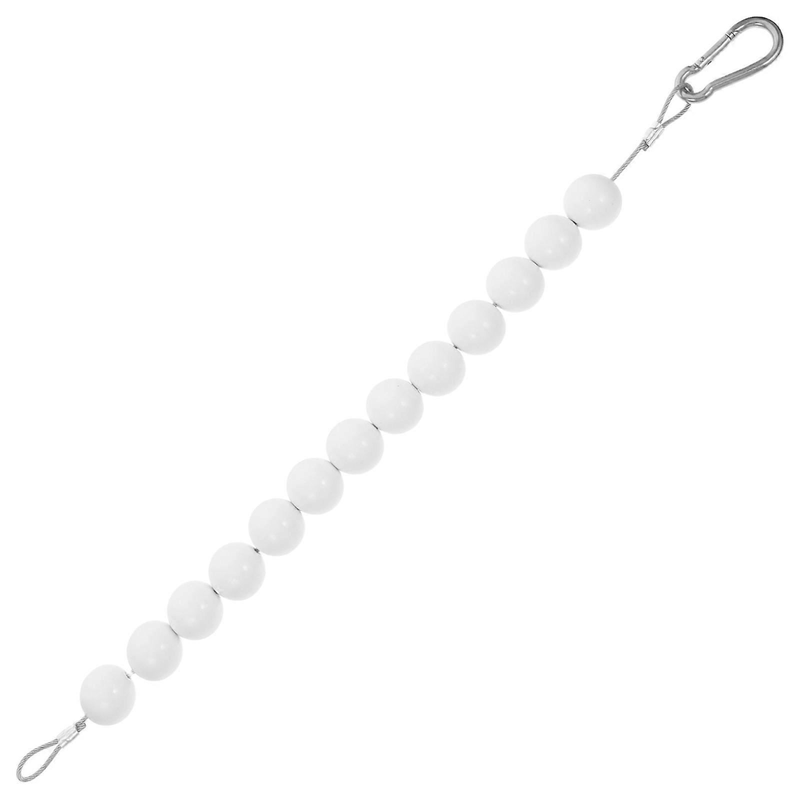 Flagpole Retainer Ring Beaded Flag Mount for Flagpole Use White