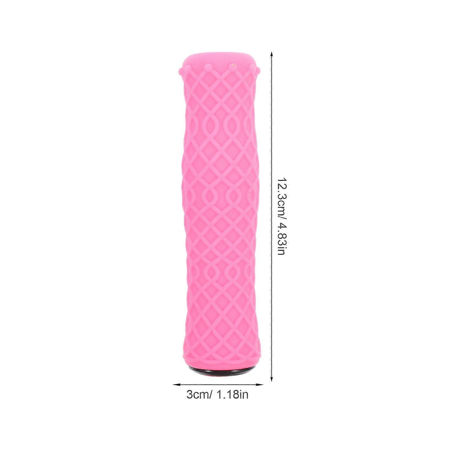 Bike Handle Grips Silicone Handle Cover for Ergonomic Grip 3Pcs Pink