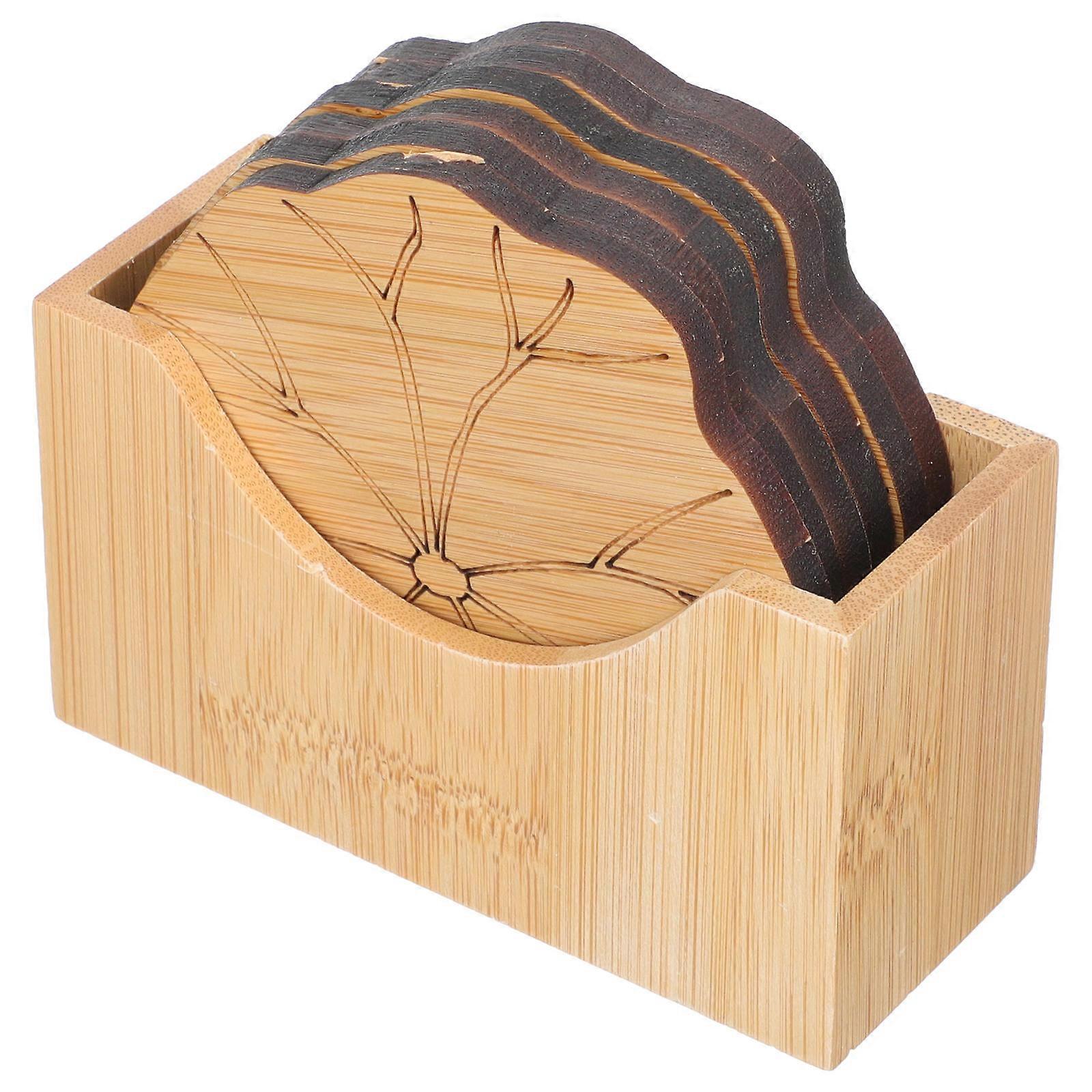 Bamboo Coaster Lotus Coaster for Heat Insulation 1Set