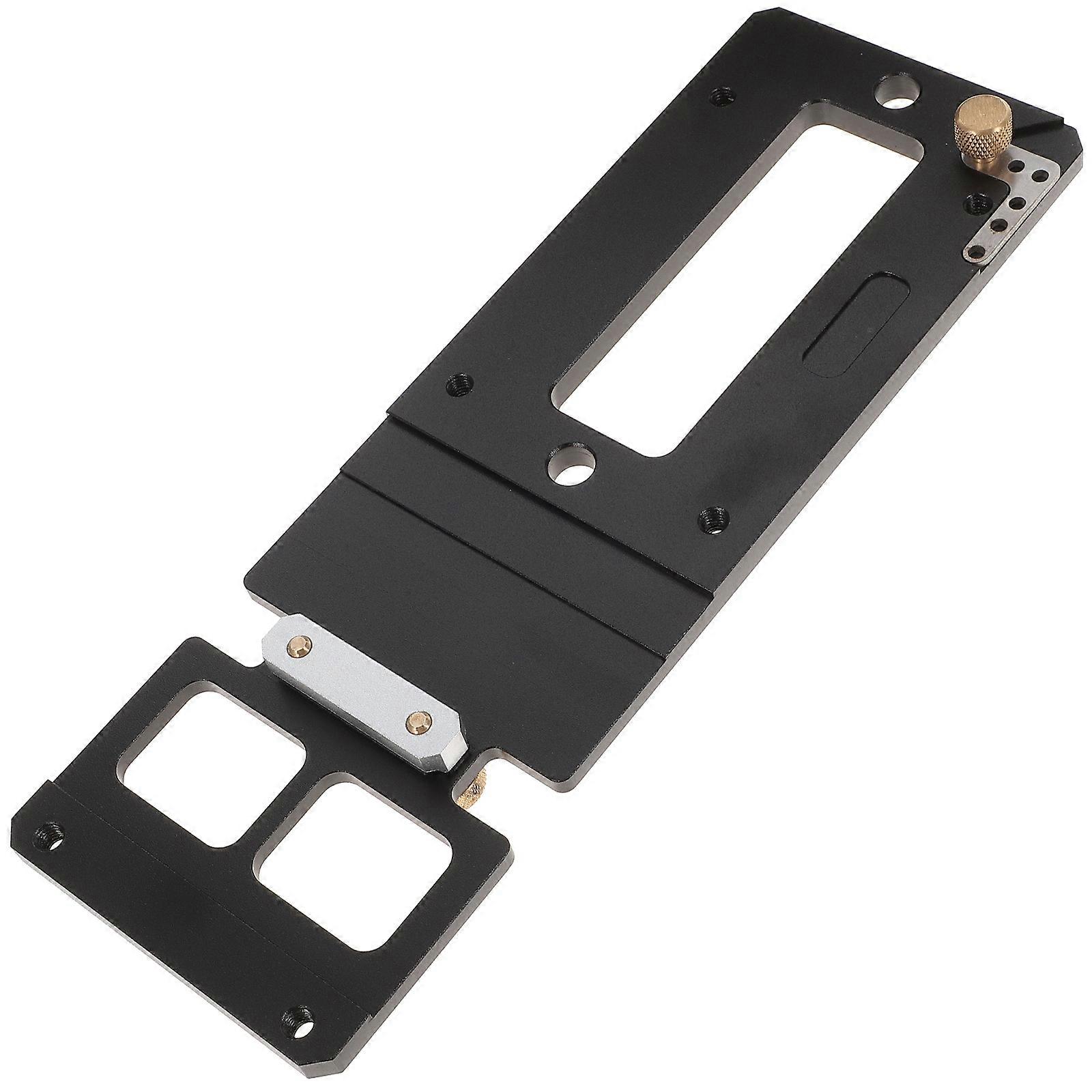 Rail Square Circular Saw Guide for Woodworking Black Aluminum Alloy with Anti-Tilt Function 1Pack