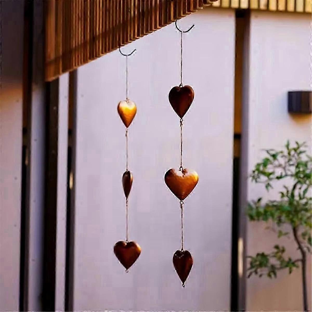 Metal Heart Shaped Pendant, Hanging Home Decoration, Holiday Hanging Ornament for Mother'S Day and Valentine'S Day 1PCS