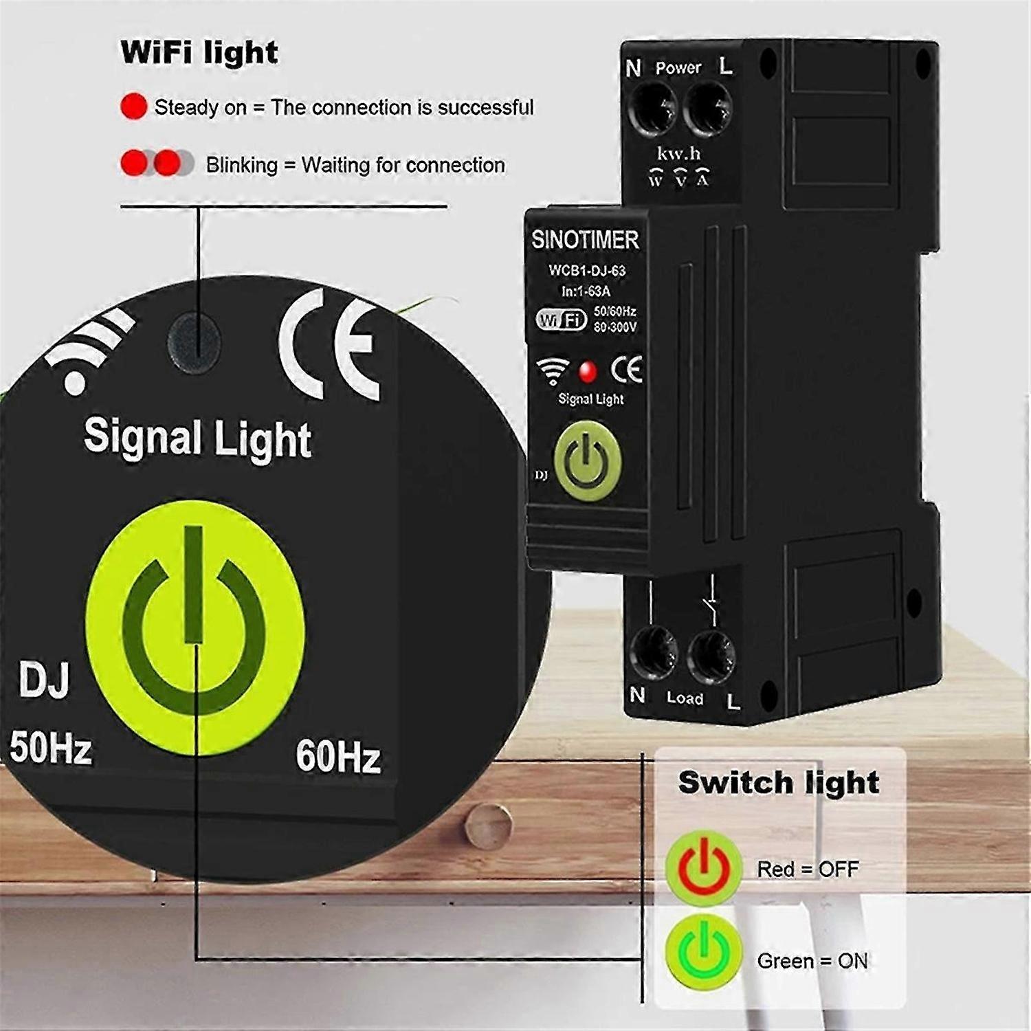 WIFI Overvoltage and Undervoltage Protector Photovoltaic Bidirectional Energy Meter KWH Metering Ti