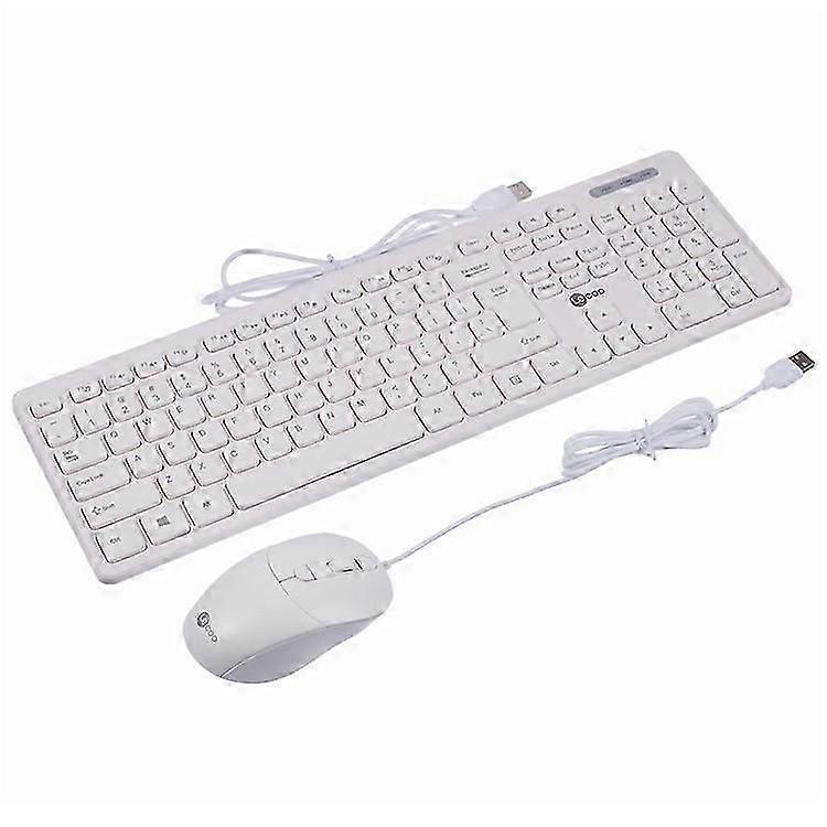 LENOVO LECOO CM102 Wired USB Keyboard and Mouse Combo Set for Office
