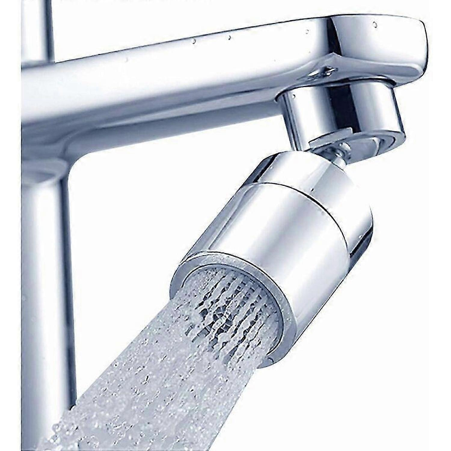 Solid Brass Faucet Aerator Double Ball Vientiane Inner Teeth 24mm, 360 Degree Rotating Dual Function Wide Angle Aerator (Silver)