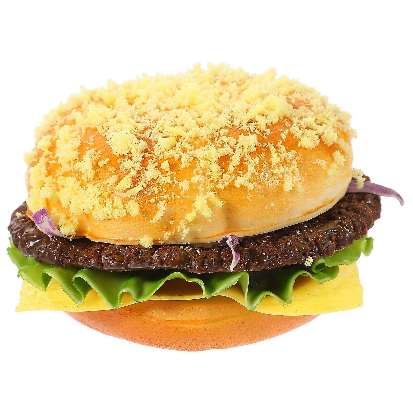 Fake Hamburger Food Model Simulated Bread Model Bakery Burger Photo Prop