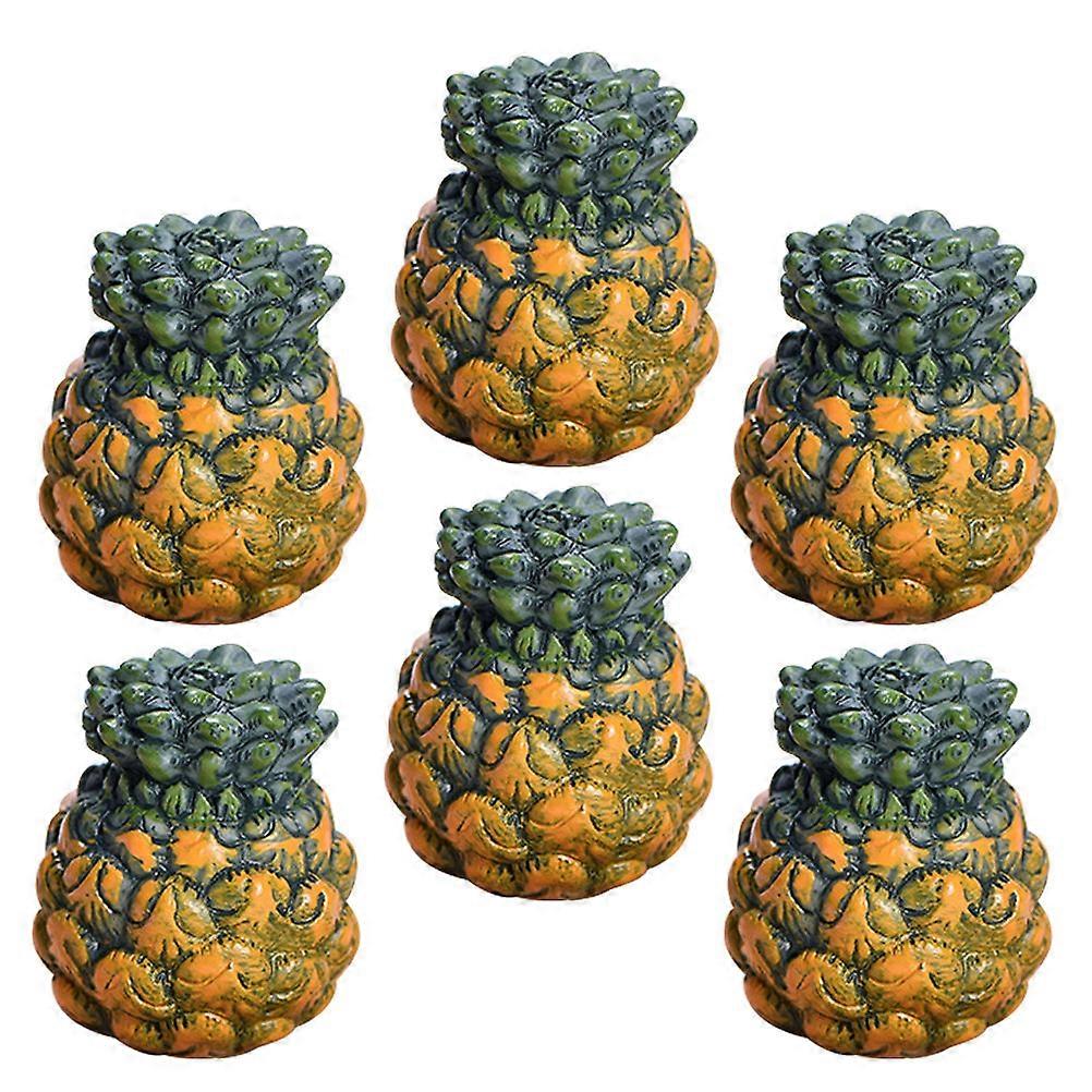 Artificial Pineapple Model for Decoration with 6Pcs Simulation Small Fruit Models