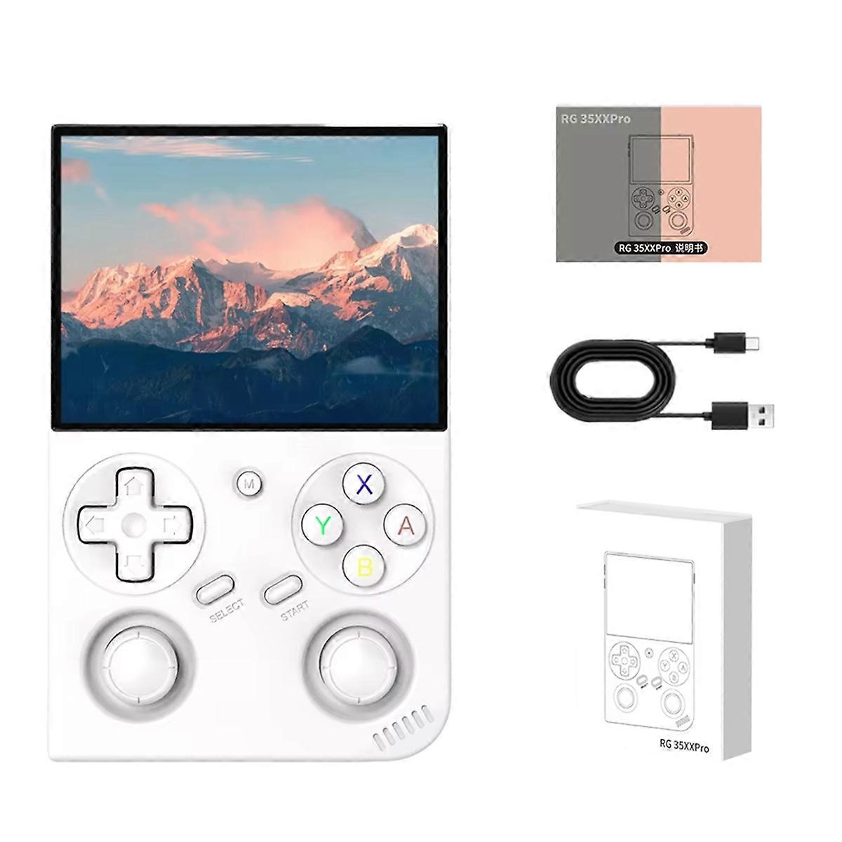 Handheld Retro Game Console 3.5 Inch IPS Screen Linux System,C