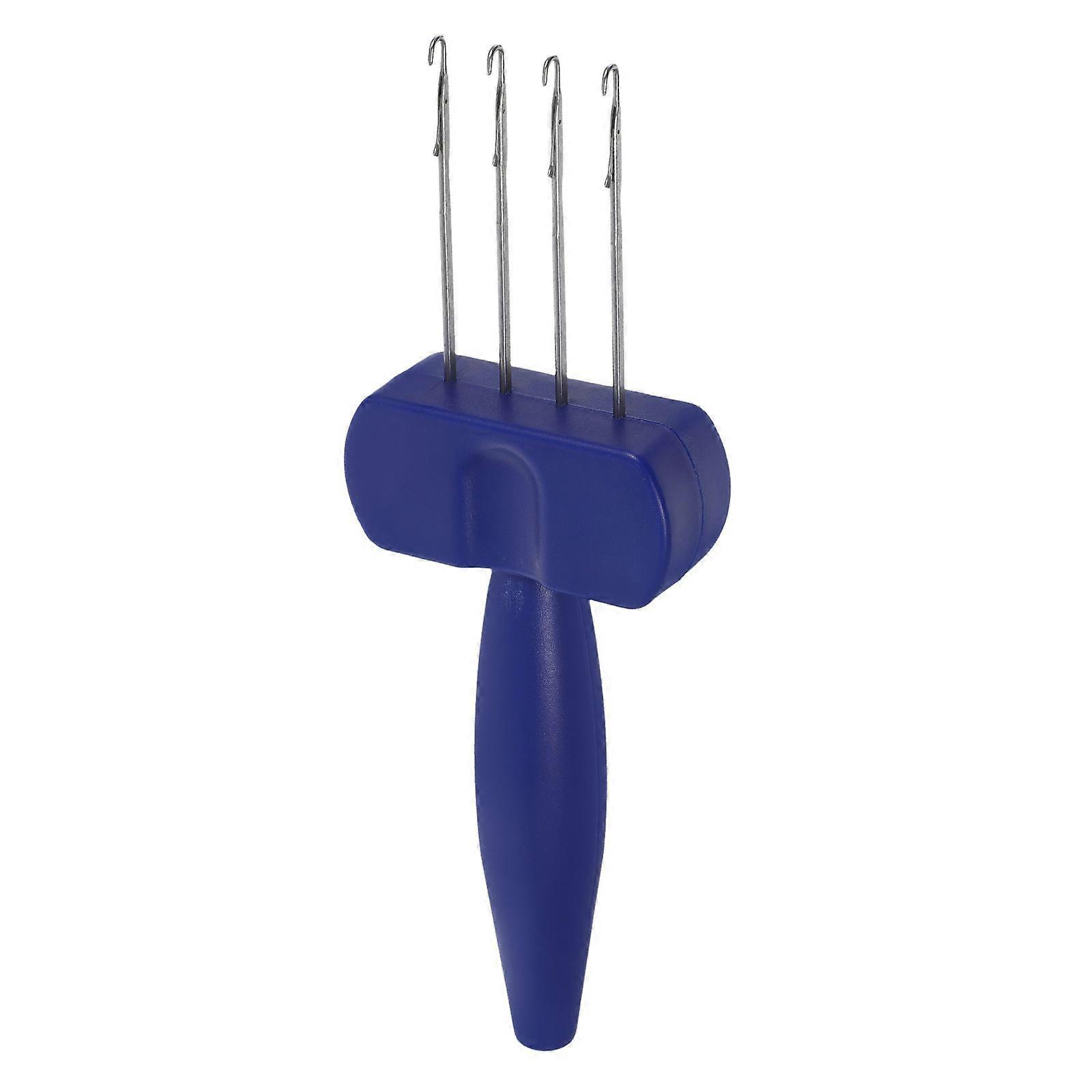 Latch Hook: Crochet Hook - 4-Stitch Diy Yarn Knitting Tool For Crafting - Manual Woolen Cord Maker - Tassel Maker For Handmade Projects