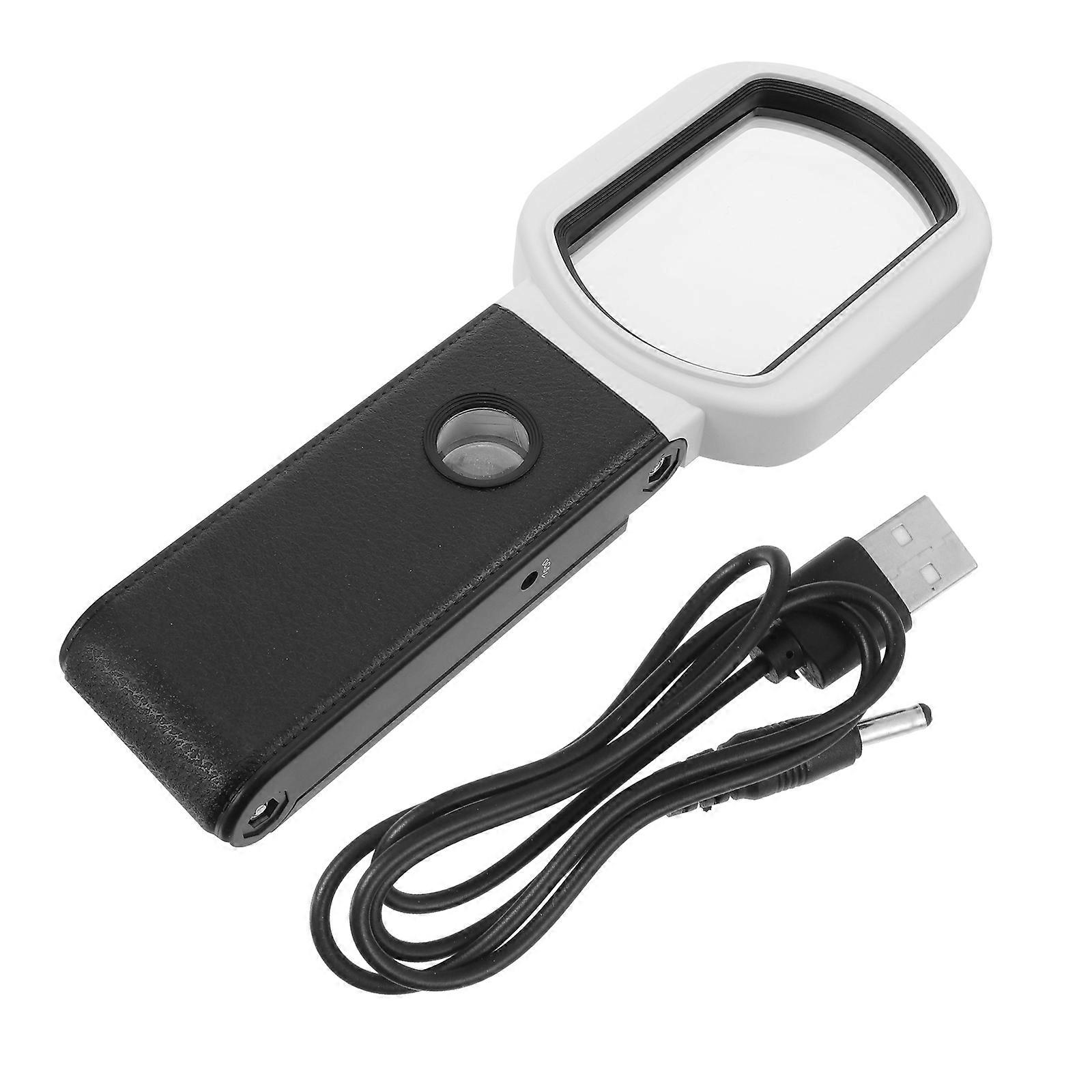 9 Leds Handheld Magnifier for Magnifying Use with 2Pcs Set