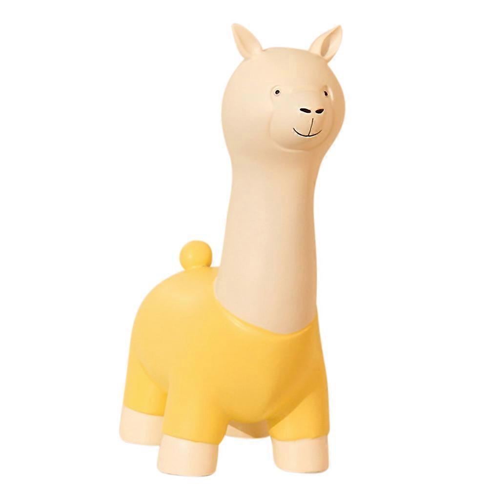 Desktop Resin Alpaca Figurines Cartoon Style for Decoration 3Pcs Set
