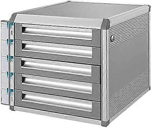 Aluminum Alloy File Cabinet For Standard Desks, Secure Storage, Office Organization, Metal Filing Cabinet, Color Default