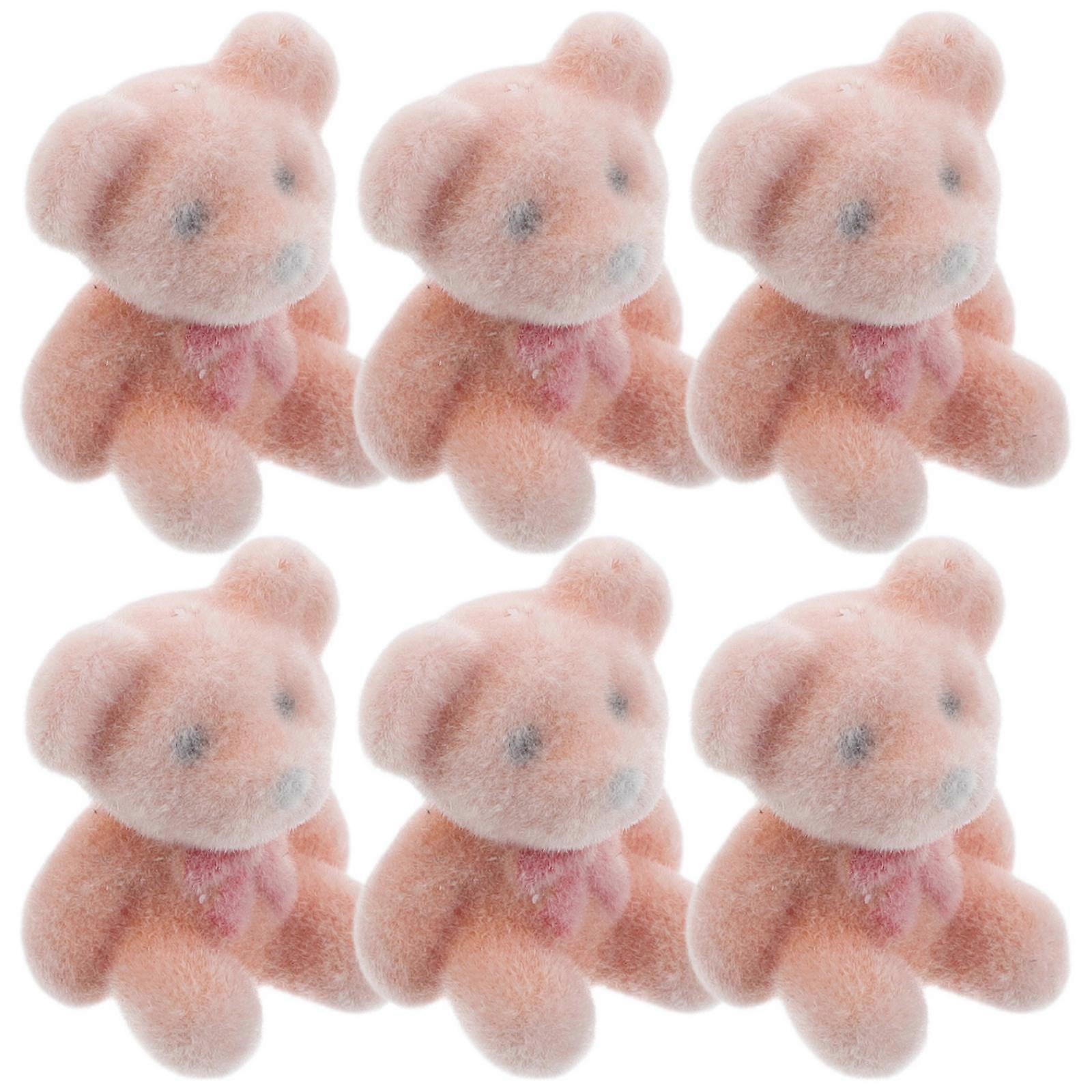 Mini Bear Plush Toys Tiny Stuffed Animals for DIY Crafts 6Pcs Pack