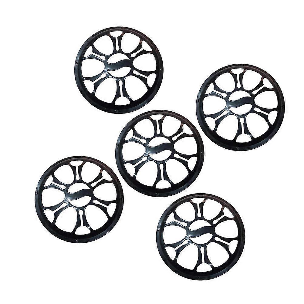 Horn Guard Decorative Circle Professional Technology 5 Inch Black 5Pcs