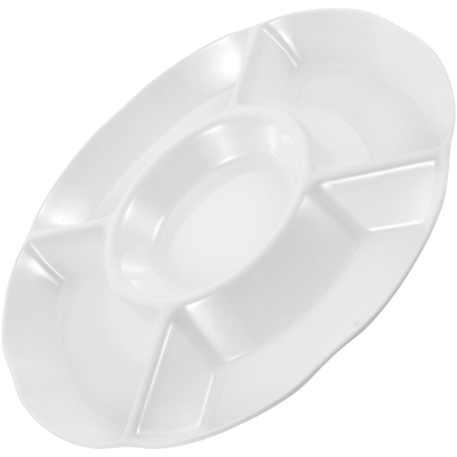 Divided Snack Plate Appetizer Serving Tray Activities 25X25X3CM 1Pcs