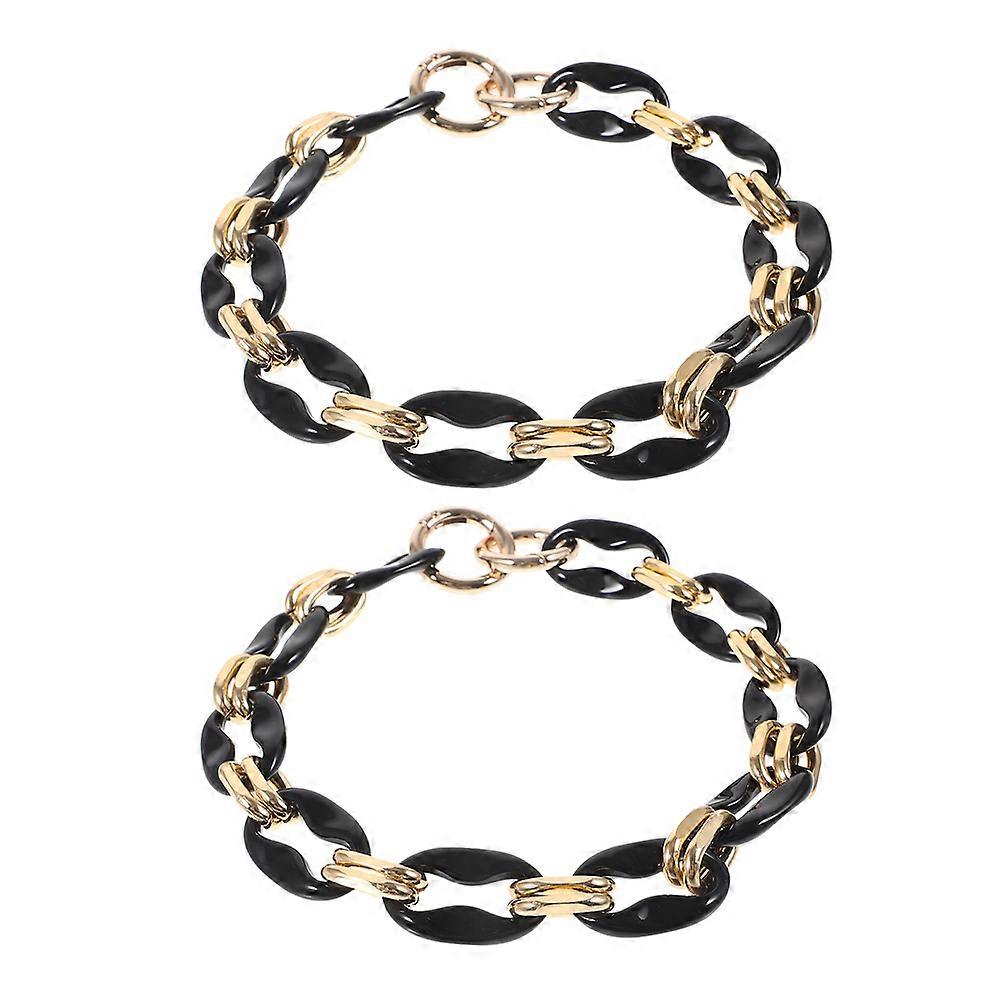 Handbag Chain Replacement 2Pcs Multi Color Acrylic Chain for Bag Versatile Fit and Decoration