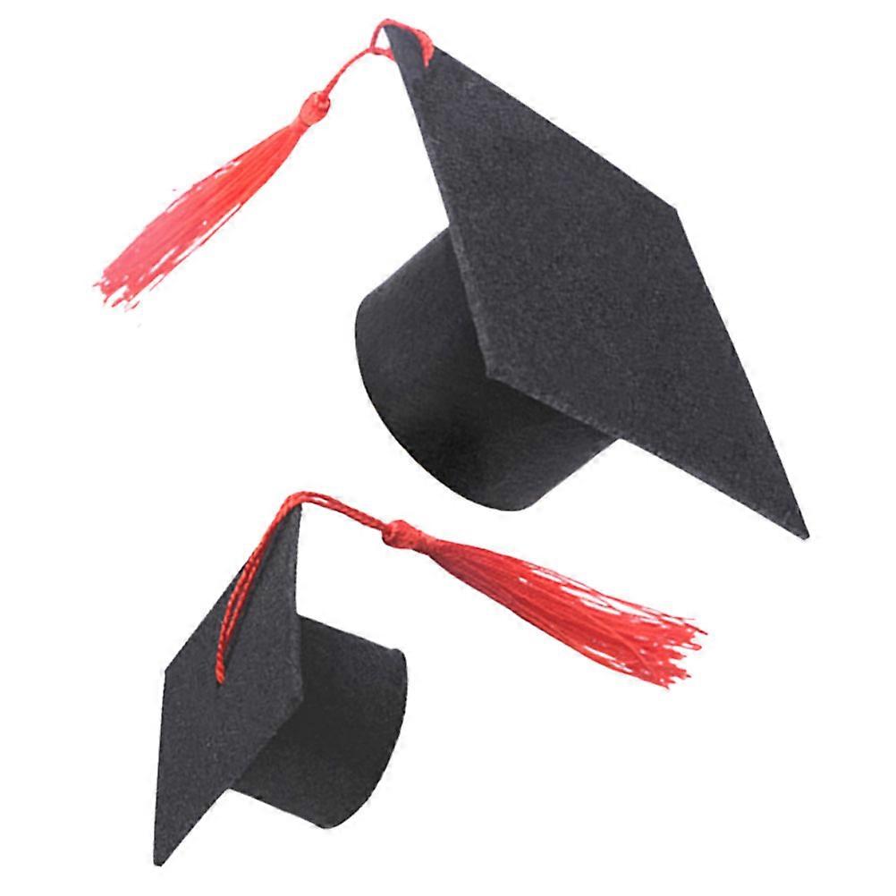 Mini Graduation Caps For Pets Featuring Stylish Design Square Shape 10.00X10.00X4.50CM Photo Sessions 8Pcs