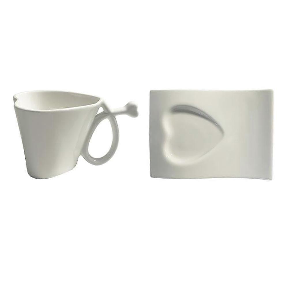 Ceramic Coffee Cup with Saucer for Hot Drinks Use 4Sets Pack