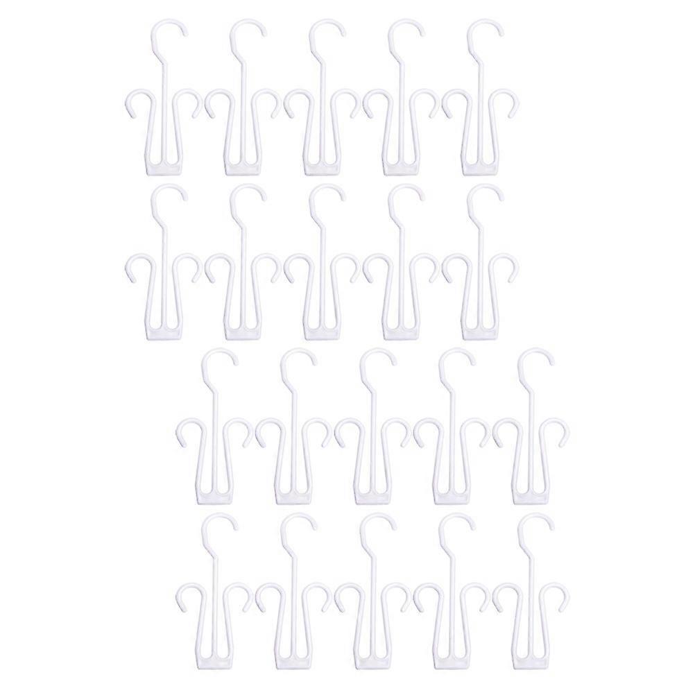 Shoe Hanging Hooks 20Pcs White Plastic Versatile Anywhere Use with Shoe Display Hooks