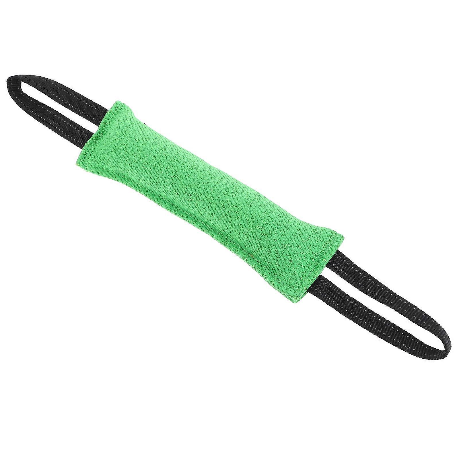 Green Dog Bite Tug Toy Flax Molar Toy for Puppy Training 2Pcs Durable