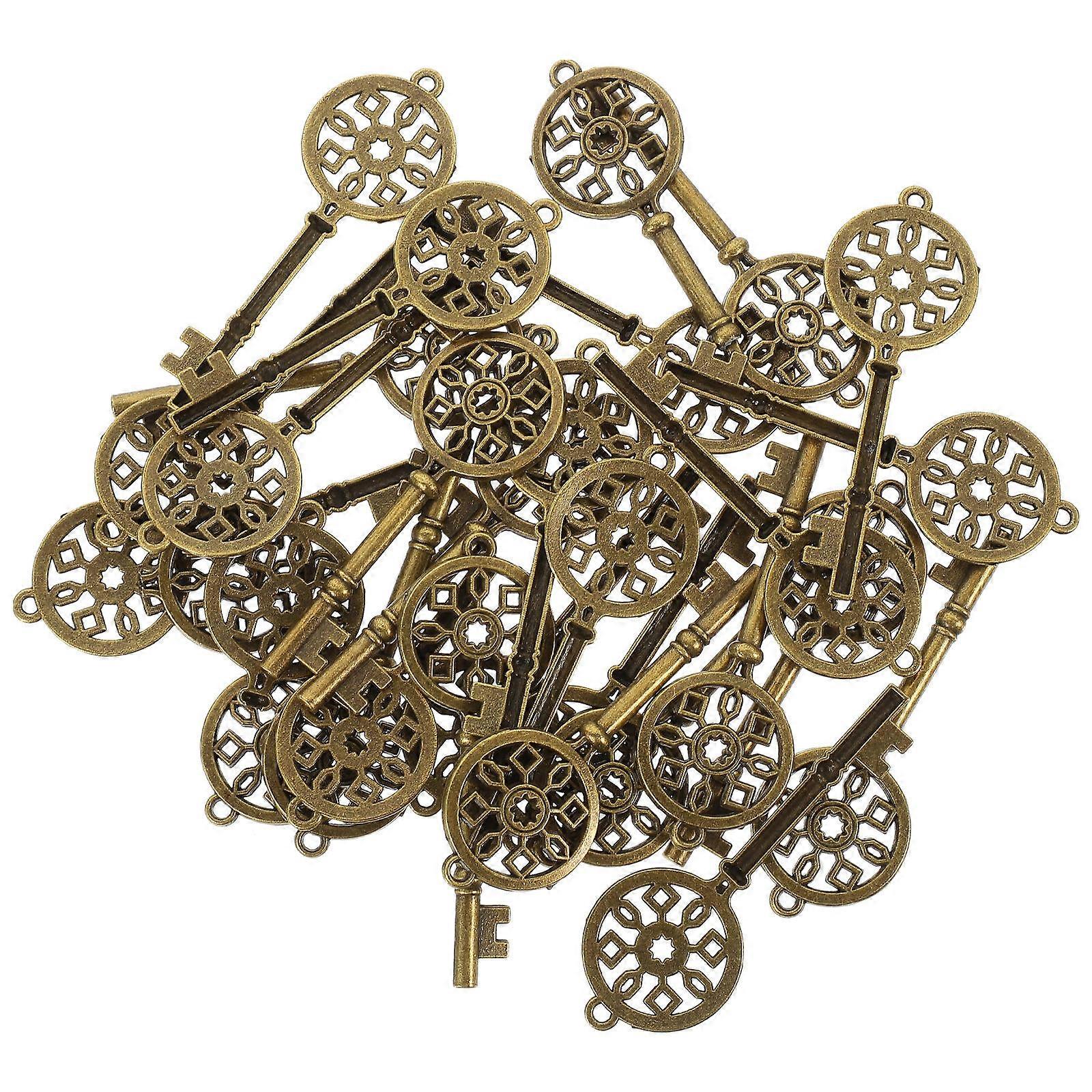 Retro Style Alloy Key Pendant 120 Pcs Vintage Key Charms Decorative Use Gift Giving With Fine Craftsmanship