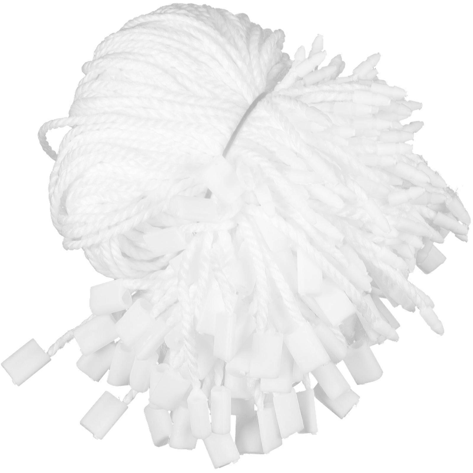 Garment Tag Rope Polyester String for Hanging 5Pcs 1 Bag White Tags