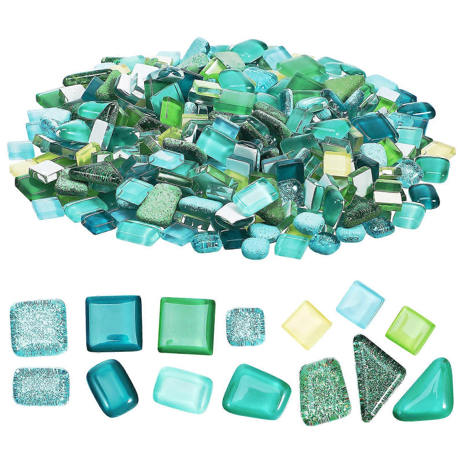 Glass Tiles 6Pcs Multi Easy To Paste Decorative Handmade DIY Ideal For Coaster Cups And Craft Projects