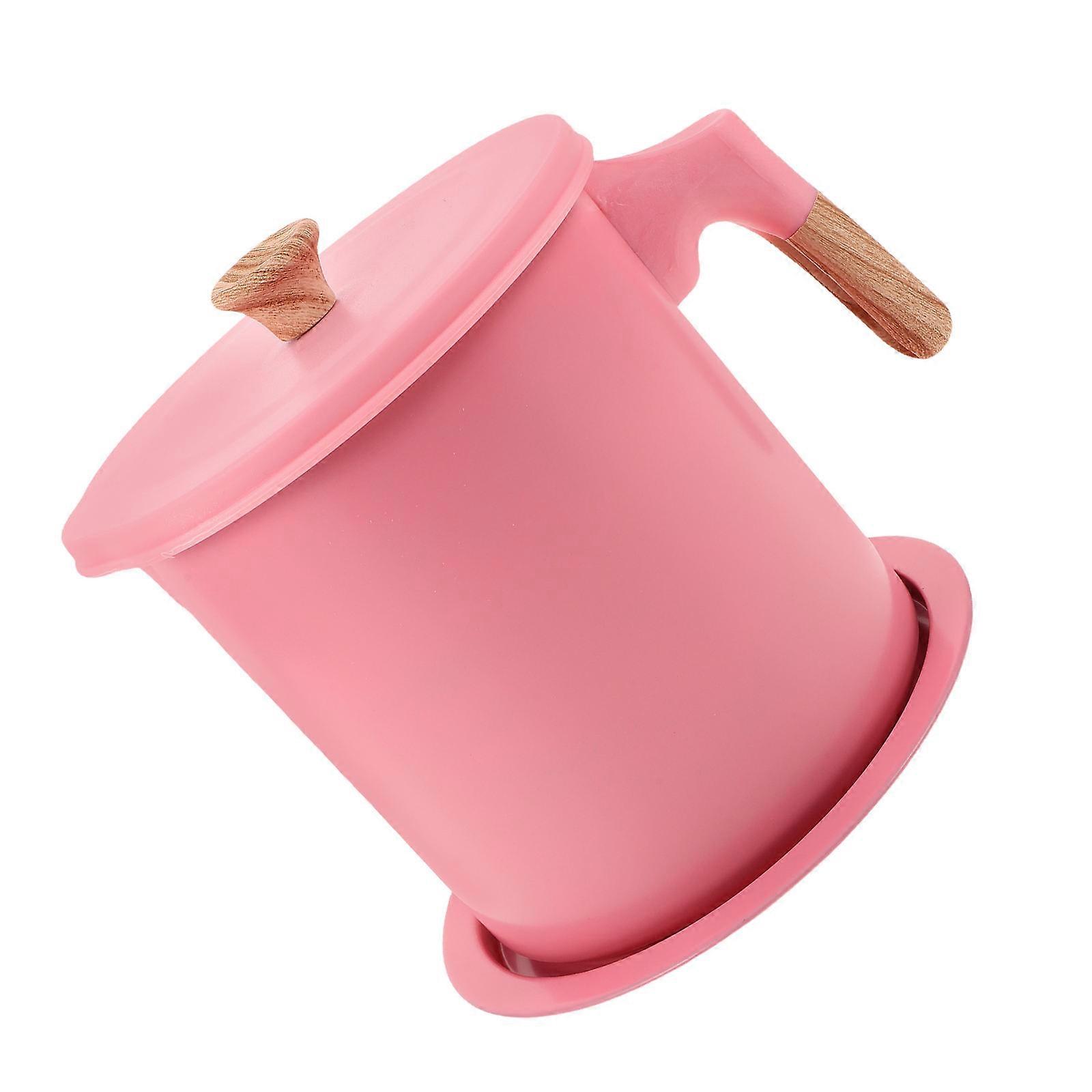 Stainless Steel Oil Container With Strainer For Frying And Baking Daily Cooking Elegant Design 1Pack