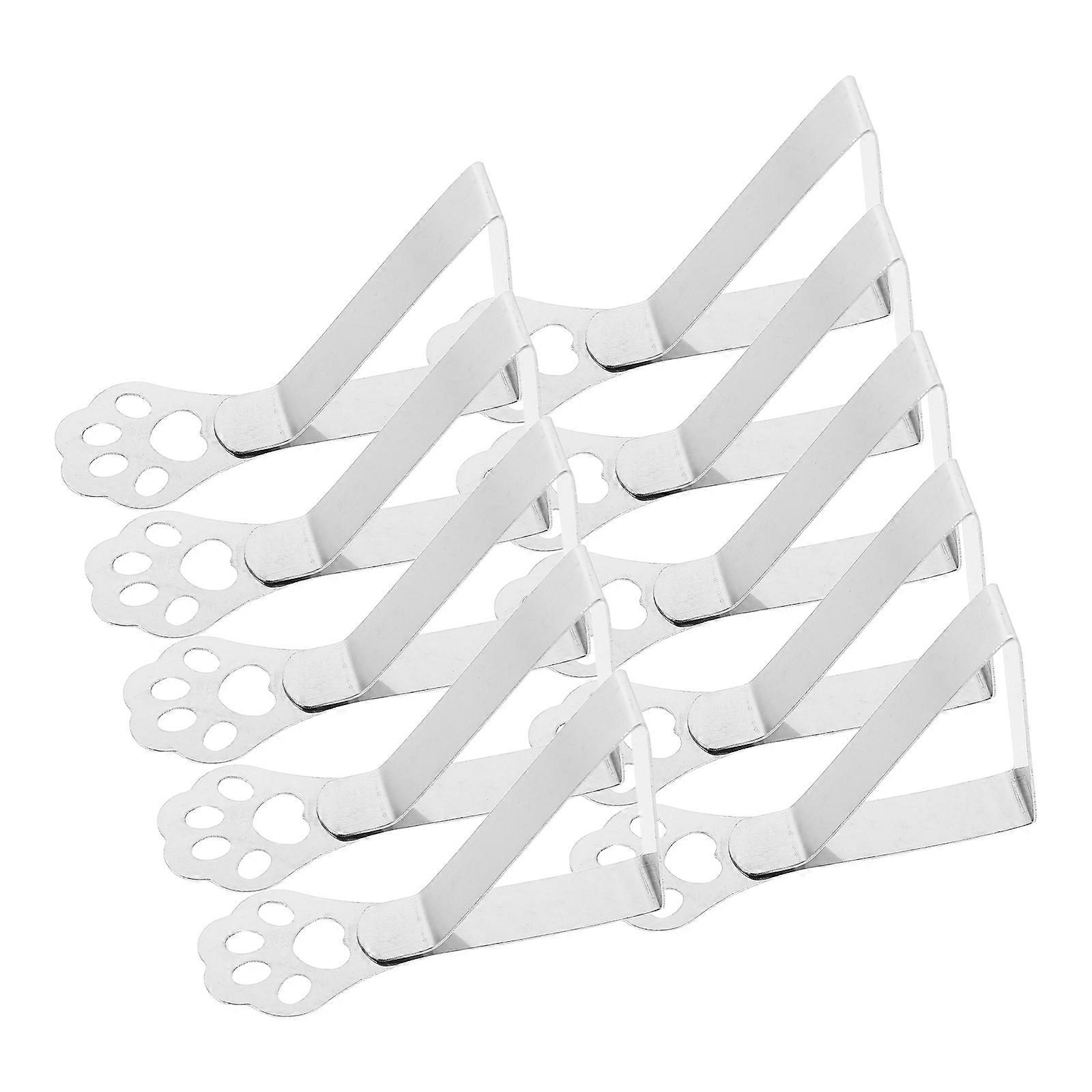Pinces à nappe en acier inoxydable pour usage extérieur, 50 pièces, motif griffes de chat