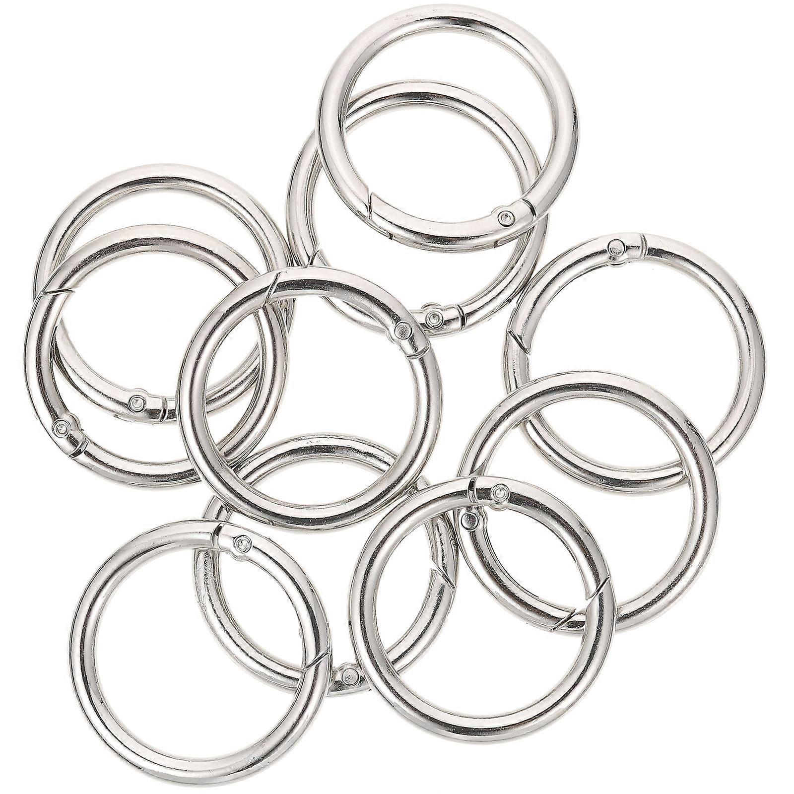 DIY Flat Key Rings Silver Key Rings for 50Pcs Metal Split Circles