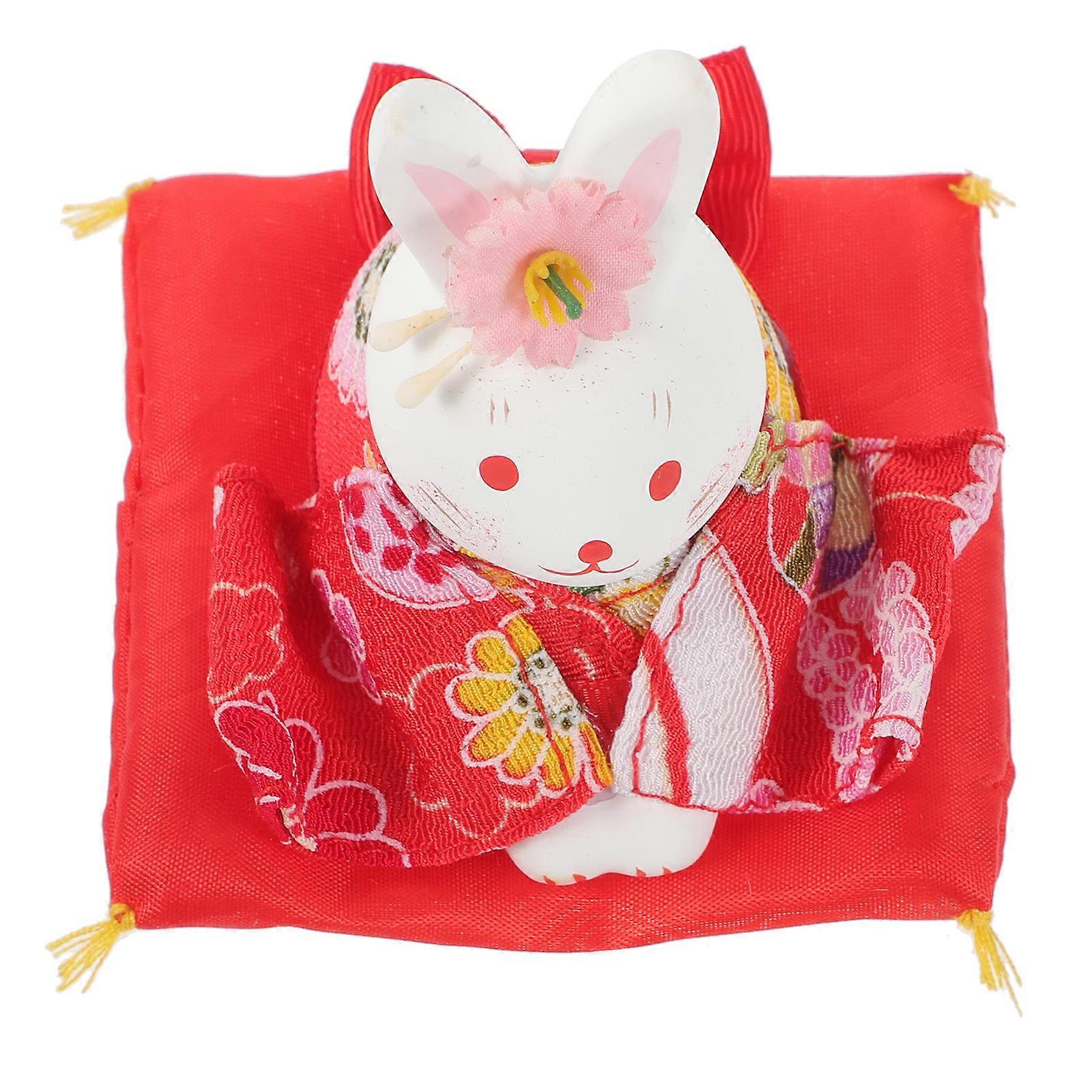 3Pcs Rabbit Statue For Office Car Decoration Creative Japanese Style 8X8Cm