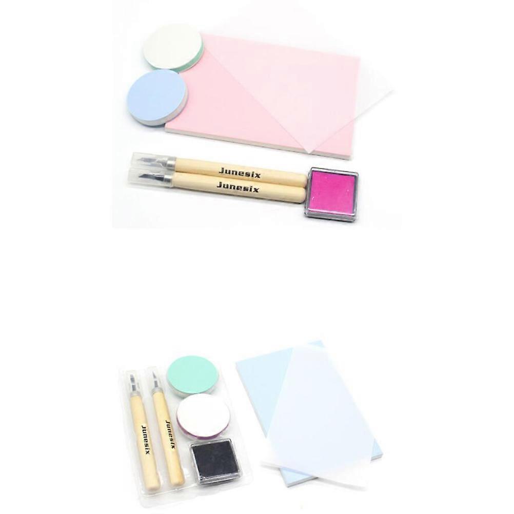 Valentine'S Day Rubber Stamp Set For Learning Aid Students Women Assorted Color Carving 1 Set