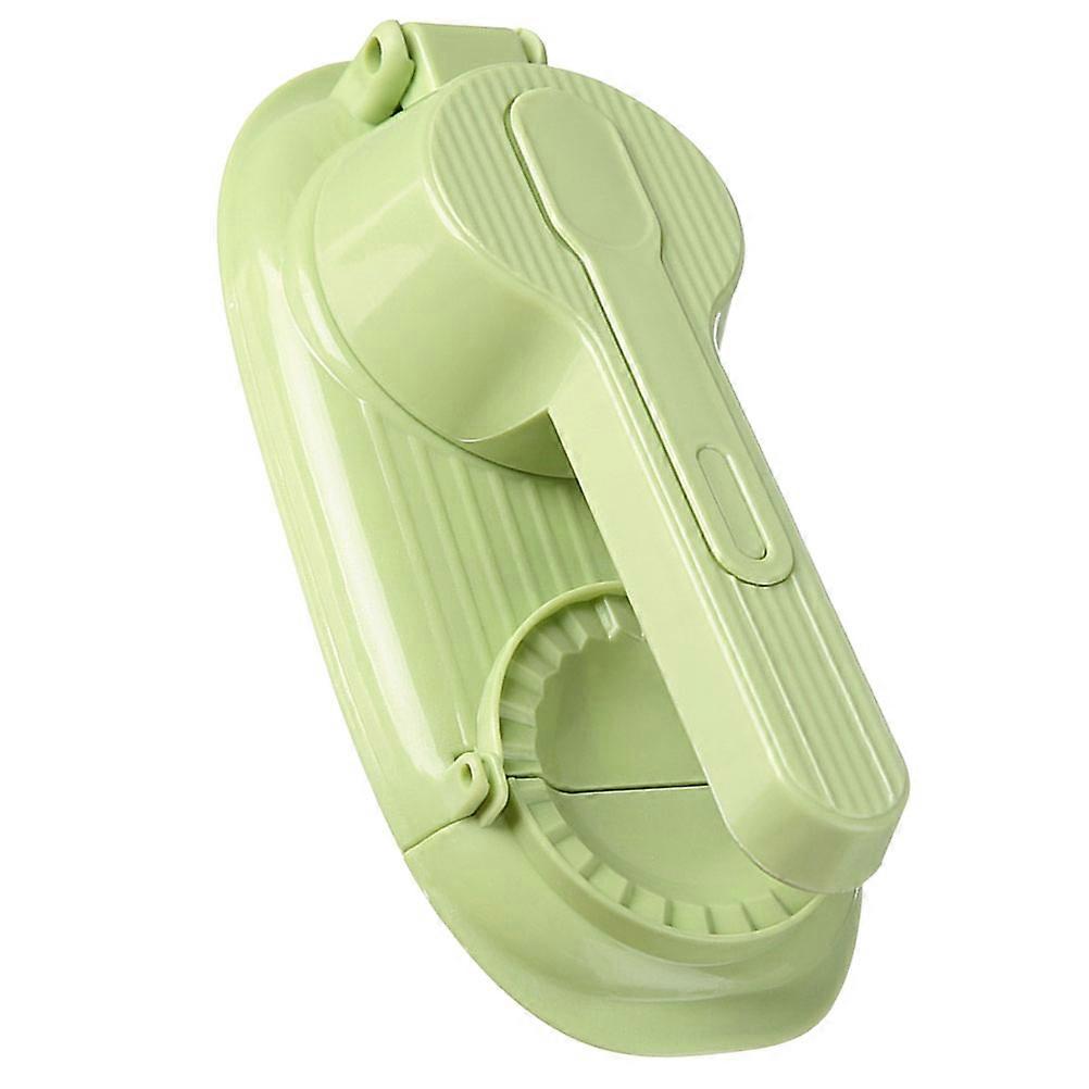 Dumpling Pressing Tool 2 In 1 Dumpling Maker Kitchen Tool Round Shape Green 25.00X11.50X7.00CM For Home Users 1Pcs