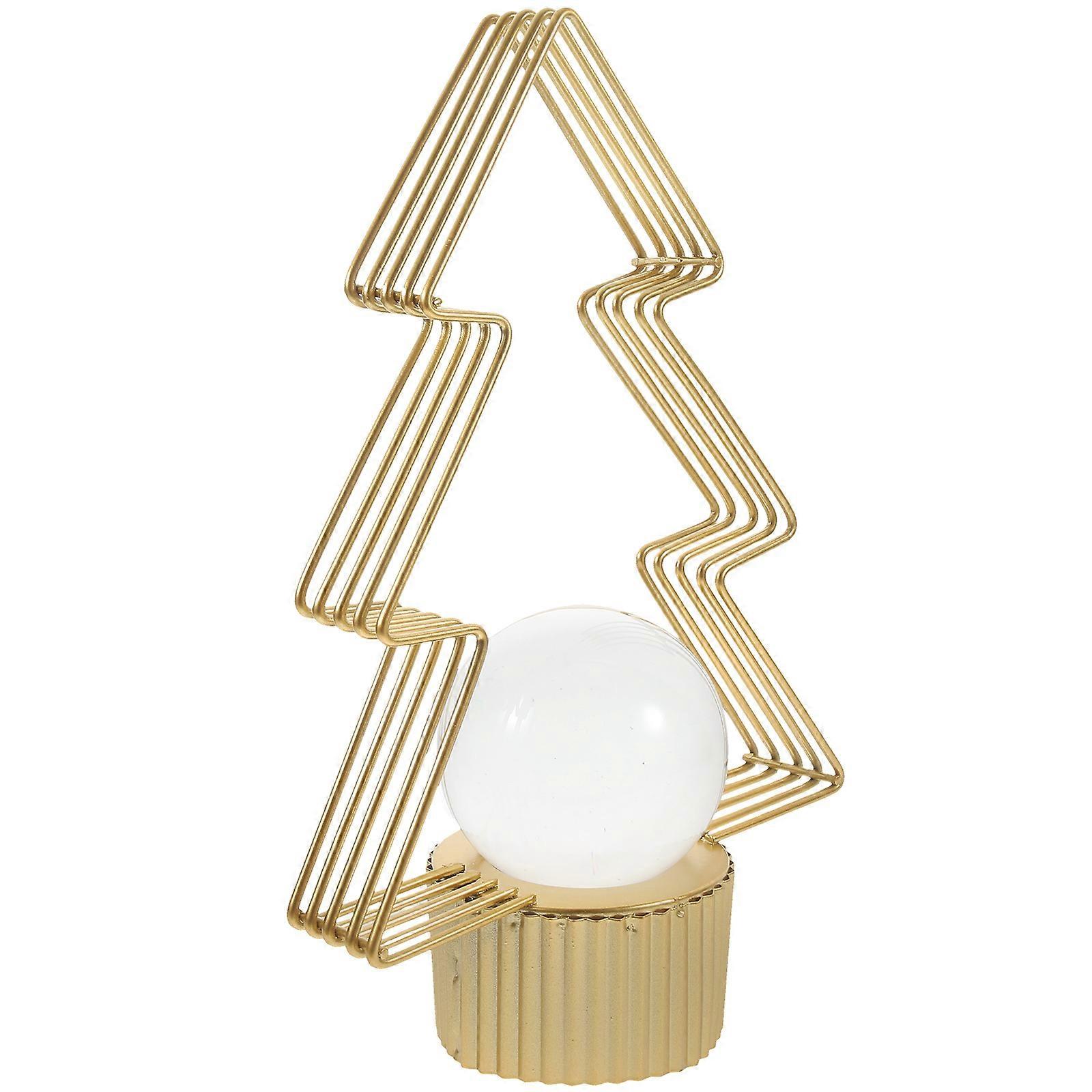 Tabletop Ornament Display Tree Xmas Tree Ornament For Office Decoration 18X27CM European Style 1 Piece