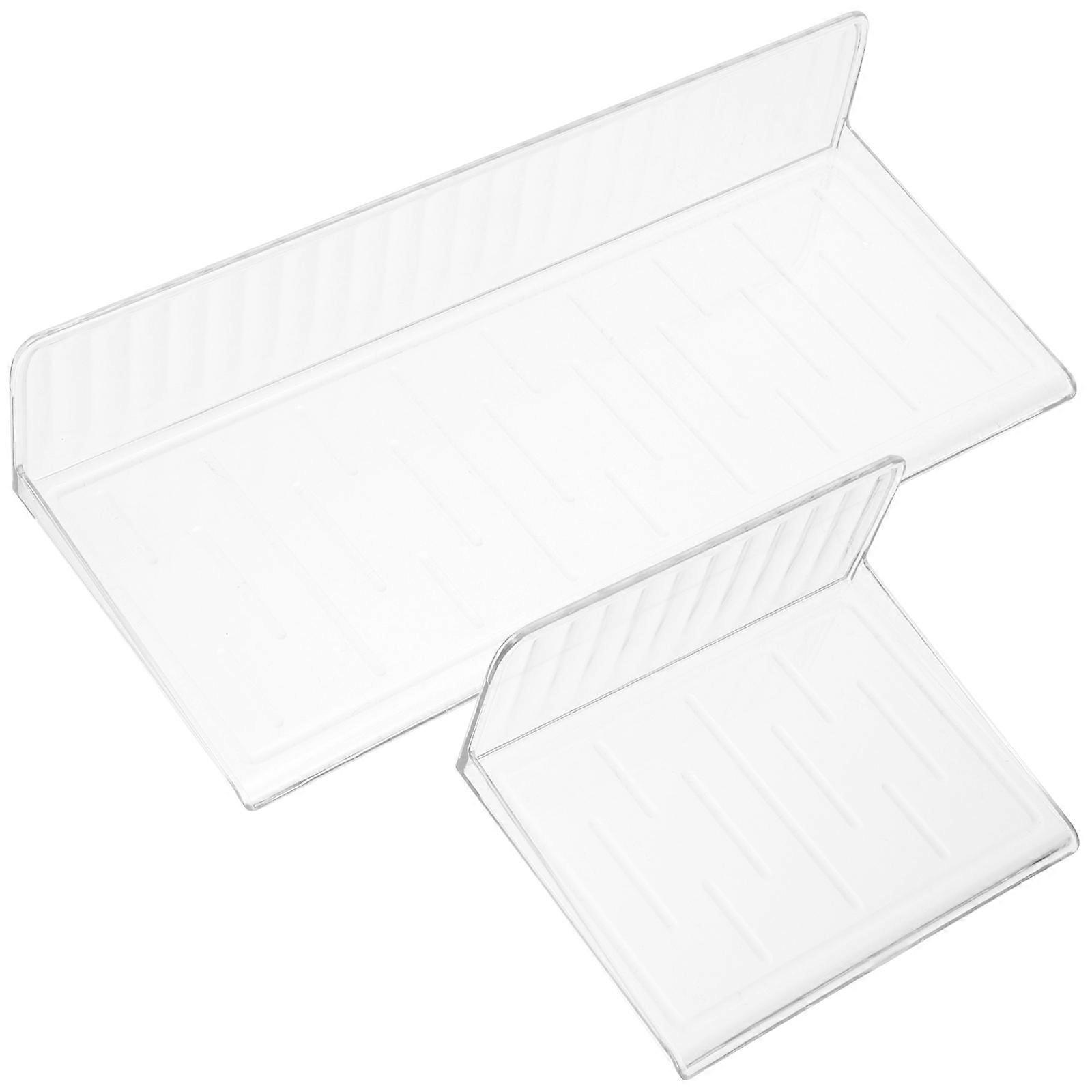 Bathroom Shelves Wall Mounted Floating Shelves for Storage 5Sets Transparent