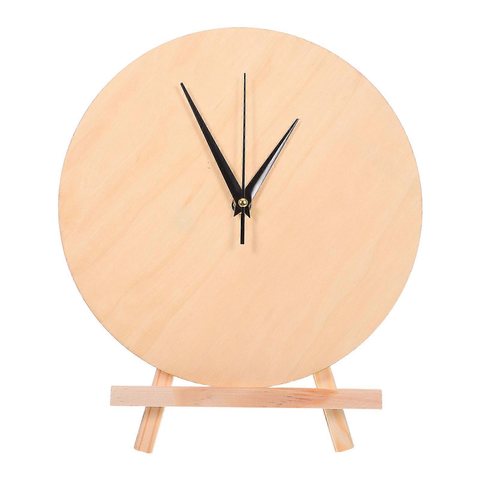 Round Wooden Clock Dial for DIY Craft 4Pcs Blank Clock for Home Decor