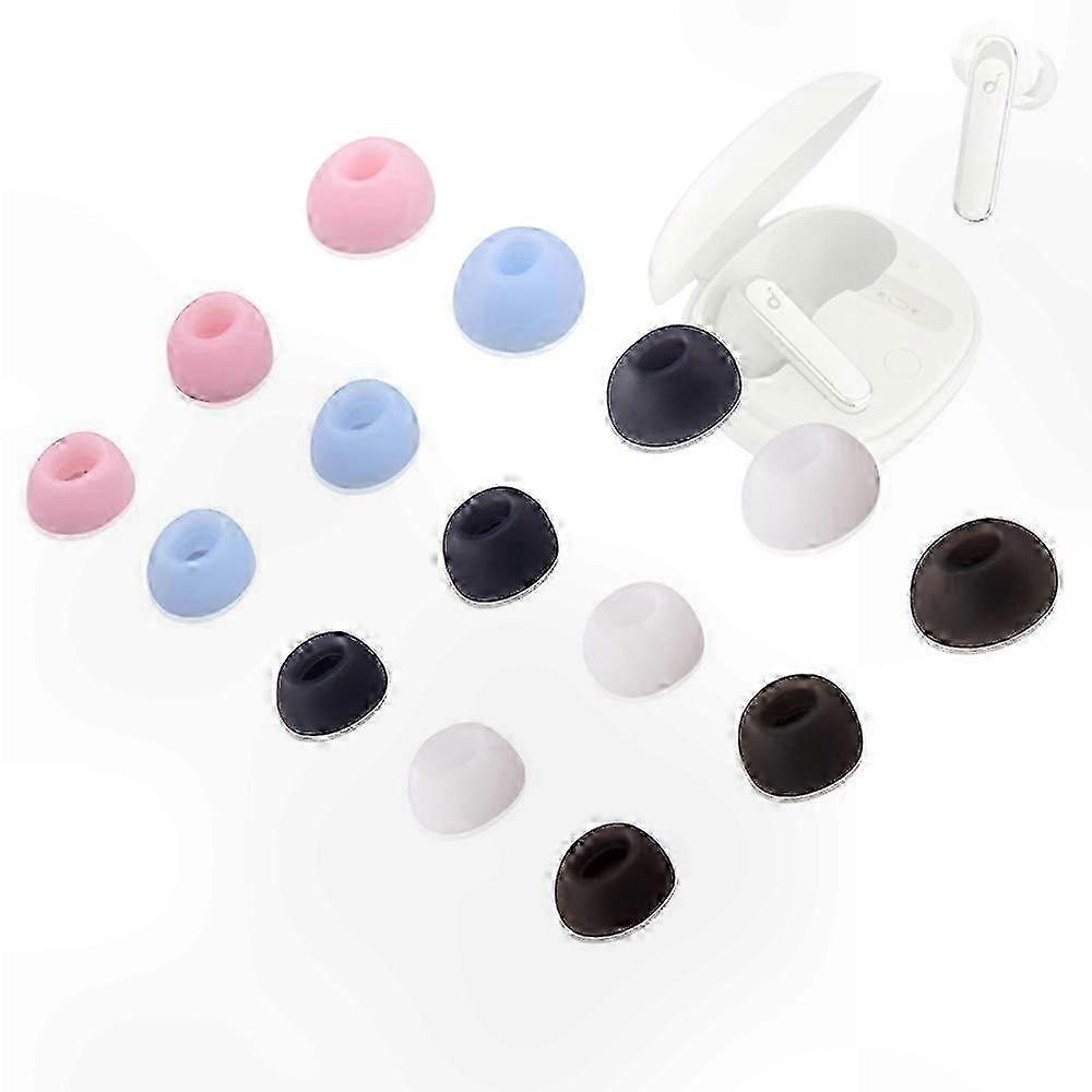 Soft Silicone Ear Tips - 6-Pack Universal Replacement for Wireless Earbuds Enhanced Comfort Fit
