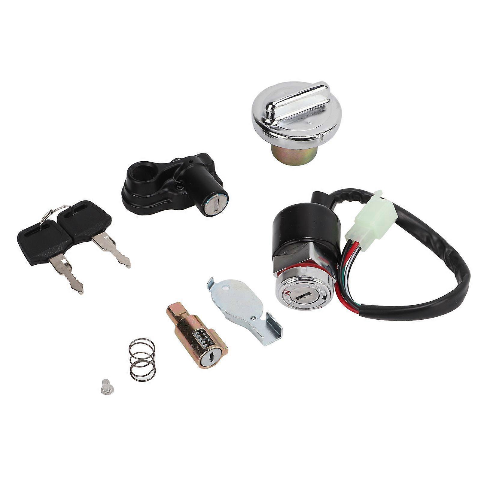 Ignition Switch Gas Cover Kit Helmet Lock 2Key Replacement for Dax Skyteam 50cc 125cc