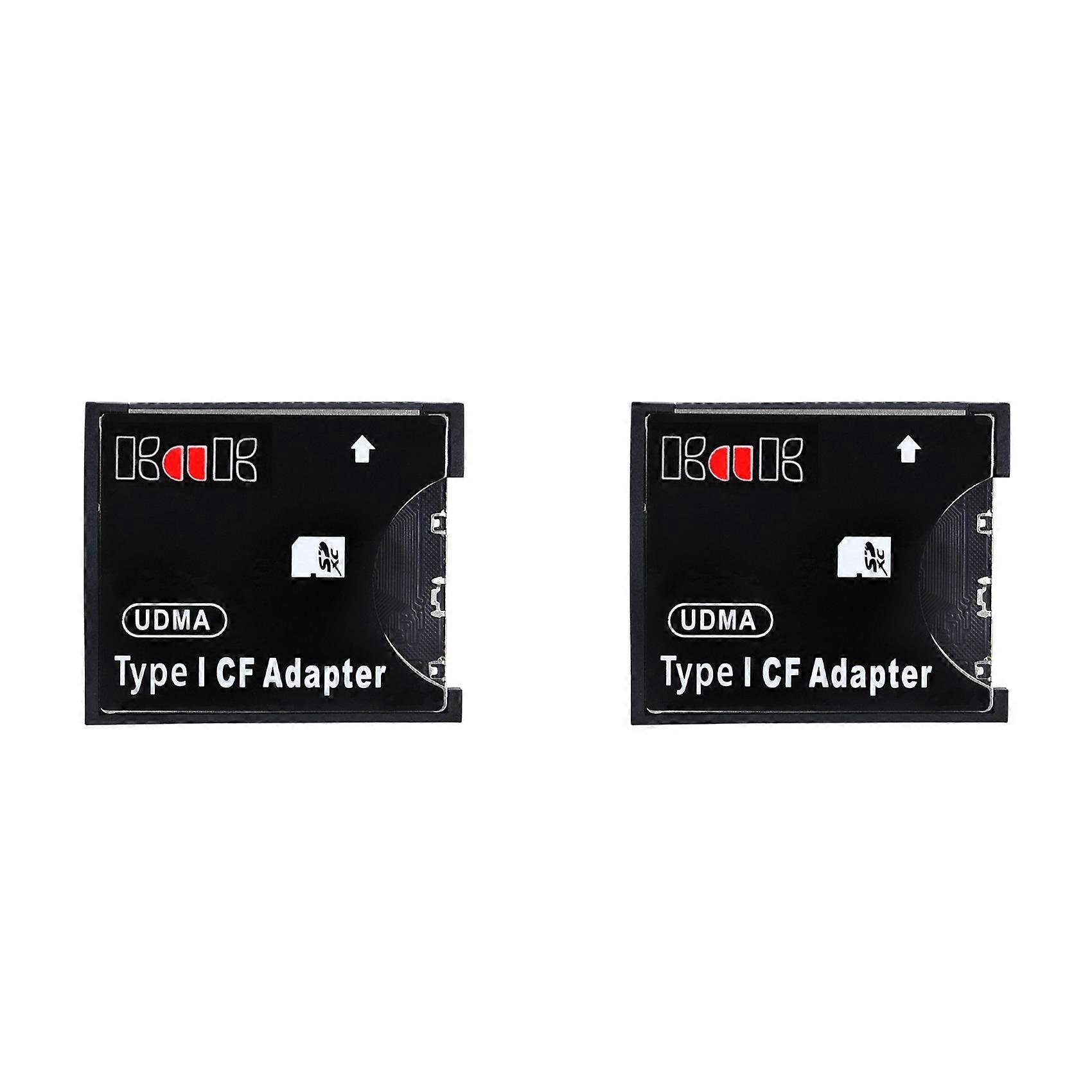 2X SD to CF Type I Adapter Support SD SDHC SDXC MMC Card to Standard Compact Flash Type I Card Reader Converter