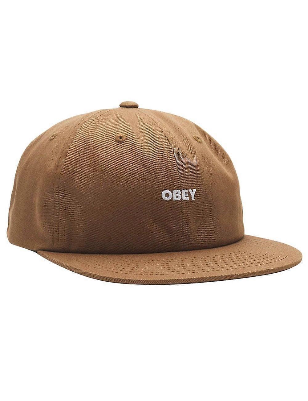 Herrenbekleidung Obey Bold Twill 6-Panel-Strapback-Hut - Brown Sugar